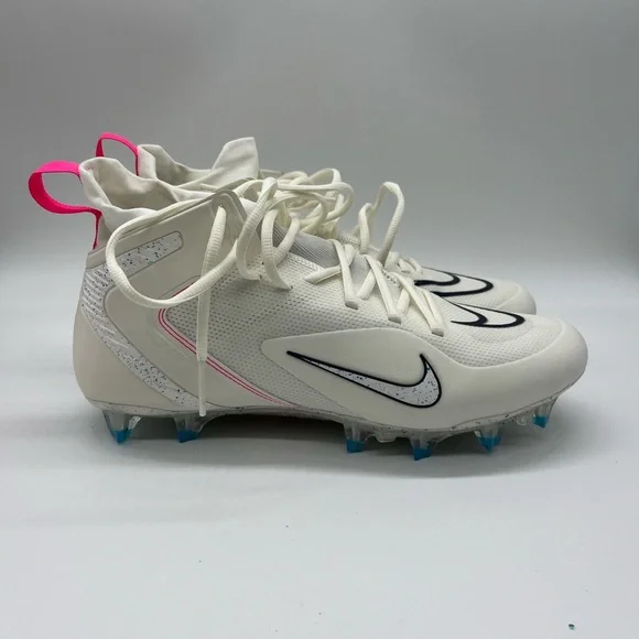 Nike alpha huarache 8 elite lacrosse cleats white / multicolored new without box - Picture 4 of 7